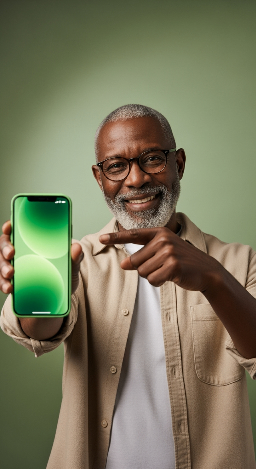 Apresentando o app · apontando para a tela